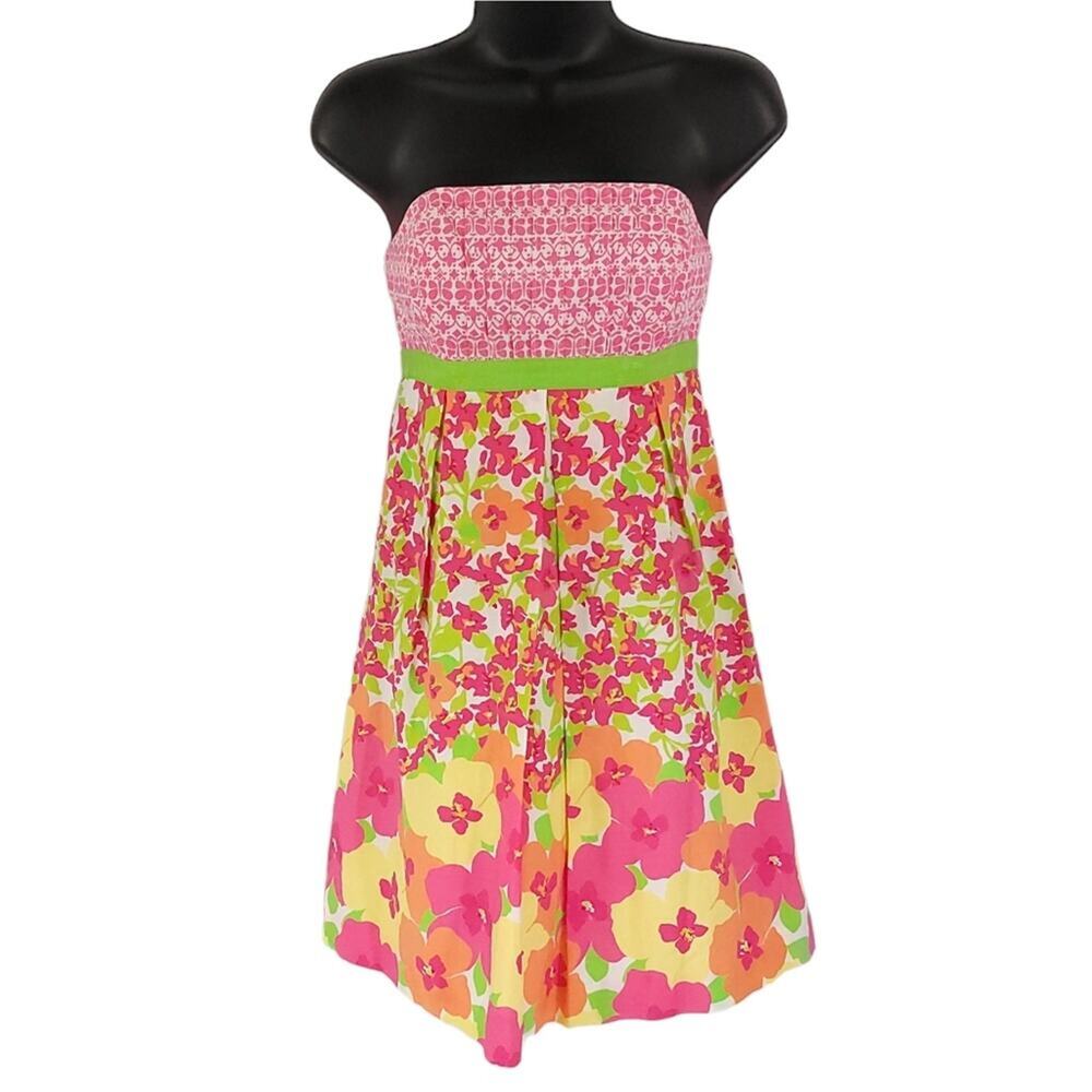Lilly Pulitzer Strapless Mini Dress Floral